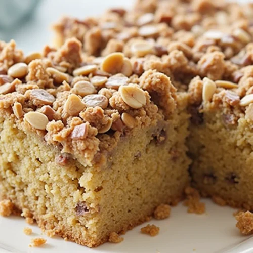 Coffee Cake with Oatmeal Streusel Topping