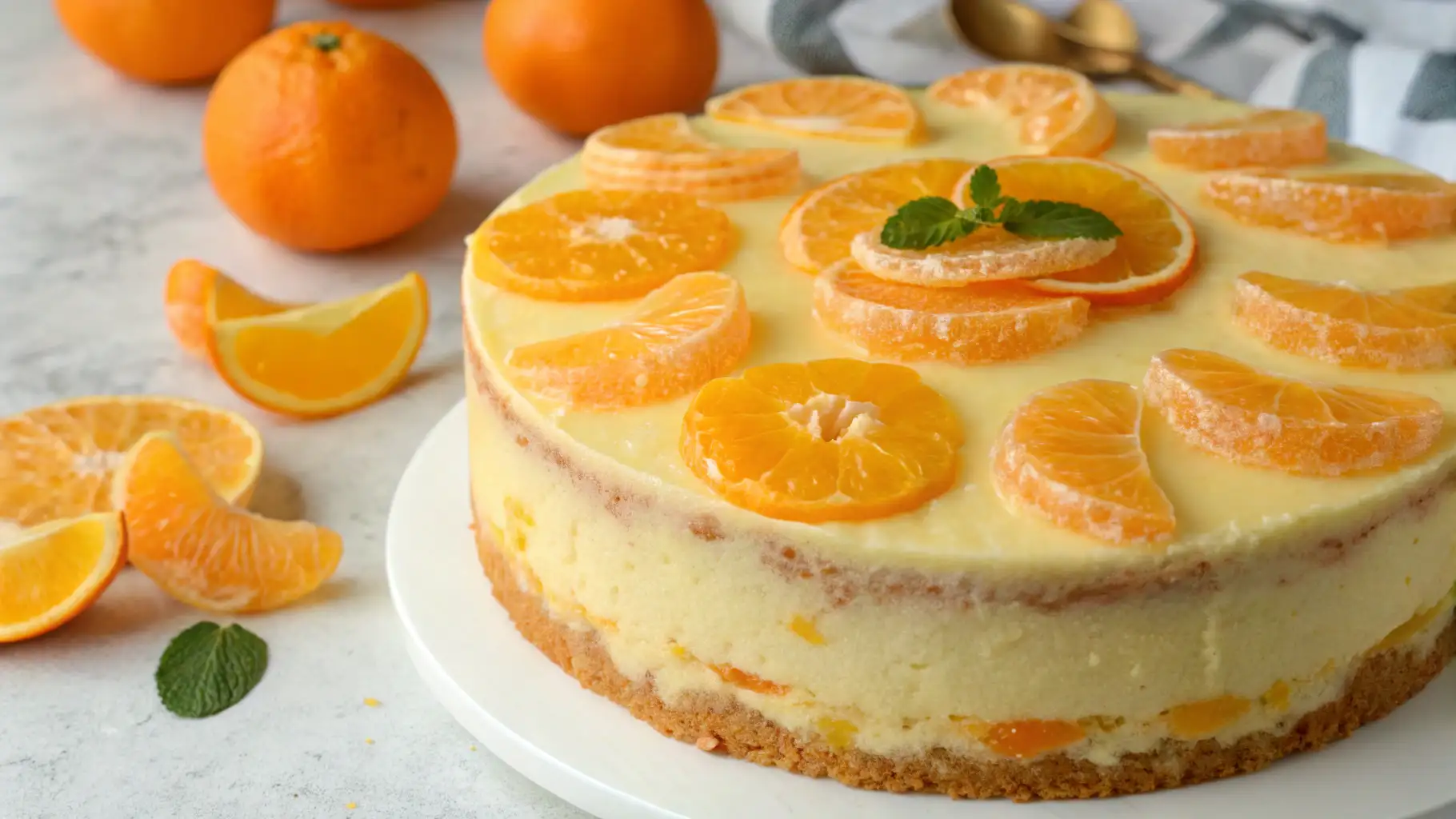 Mandarin Orange Cake with Creamy Pineapple Frosting