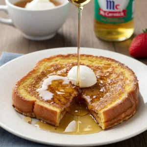 This McCormick French Toast recipe is a quick and delicious breakfast made with eggs, milk, vanilla, and cinnamon. It’s crispy on the outside, soft on the inside, and perfect with maple syrup or fresh fruit. Ready in just 20 minutes, it's a great way to start your day!