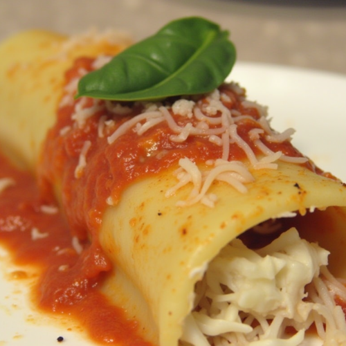 Stuffed Manicotti with String Cheese