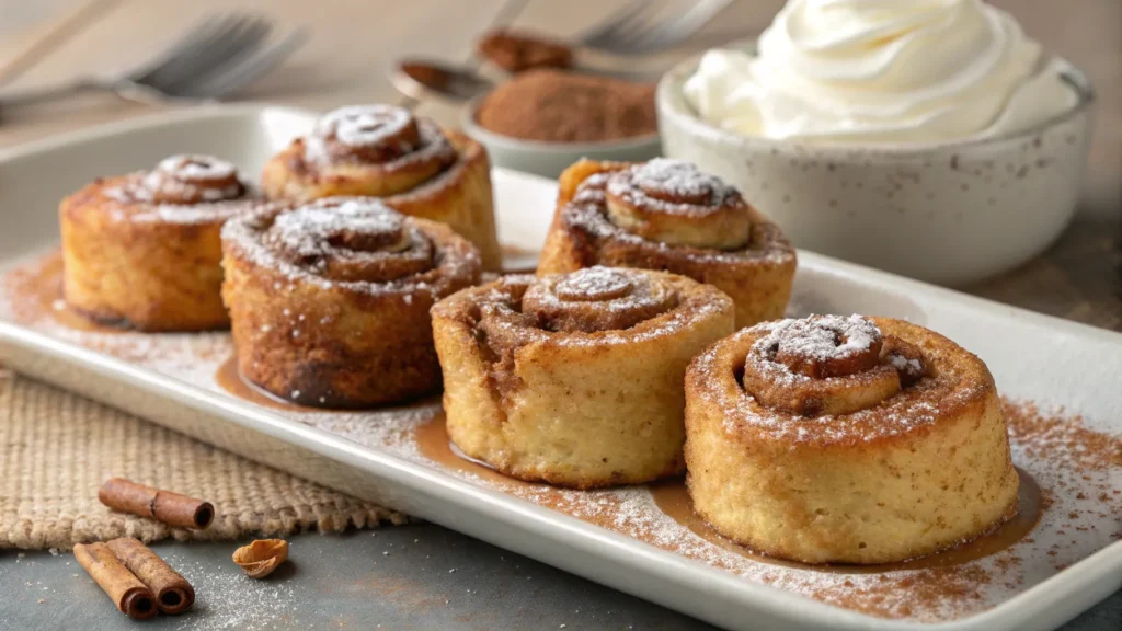 Cinnamon Roll French Toast Bites with Icing