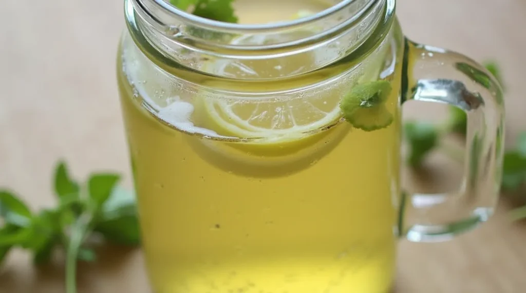 Homemade Herbal Cordial with Fresh Ingredients