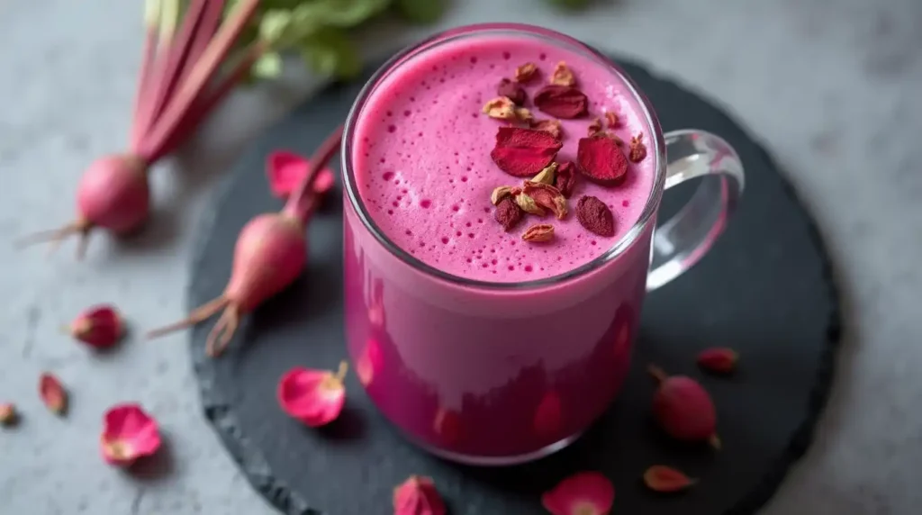 Beetroot Latte in a Mug