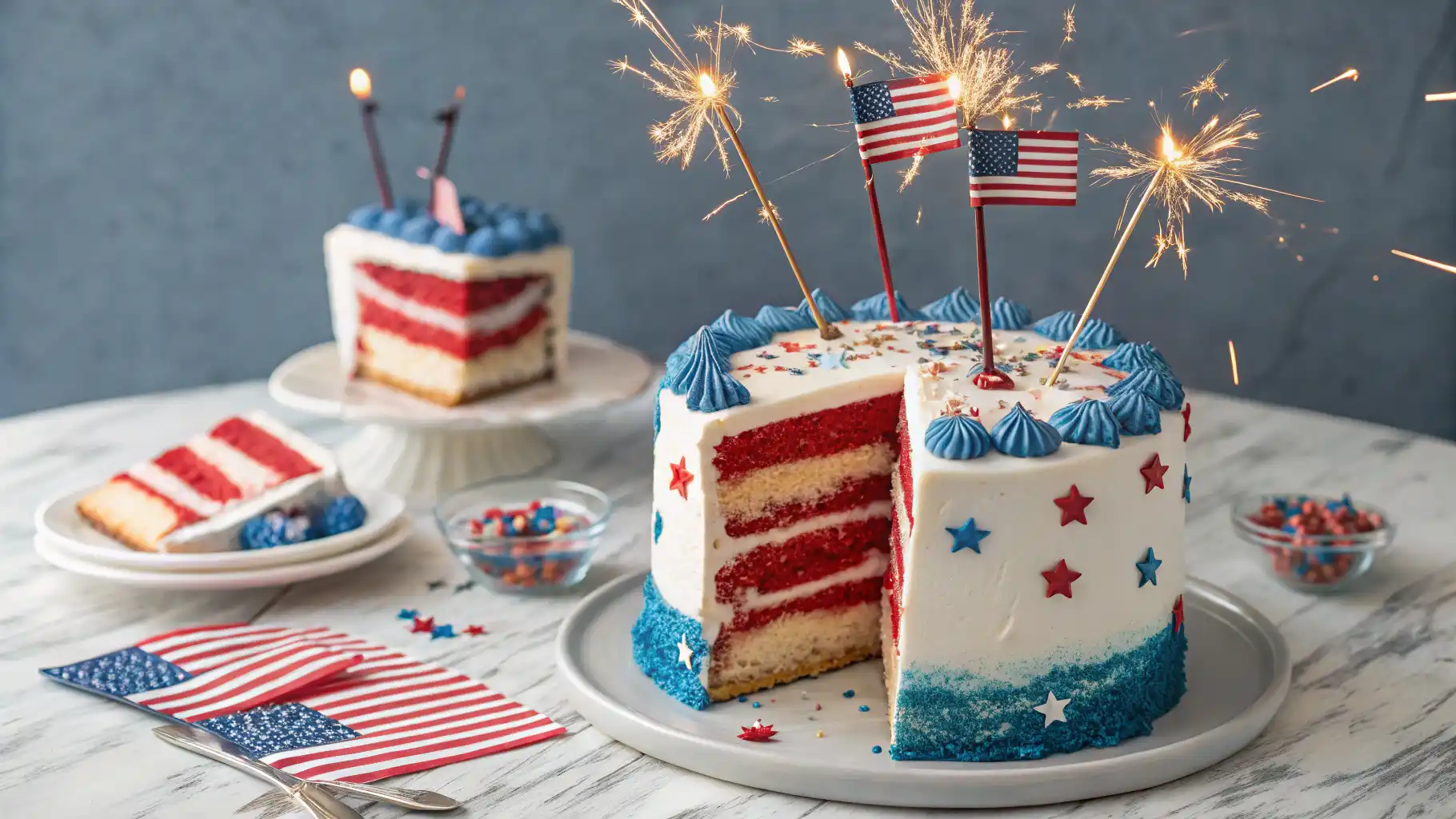 Fourth of July Dessert – Festive Red, White & Blue Treat