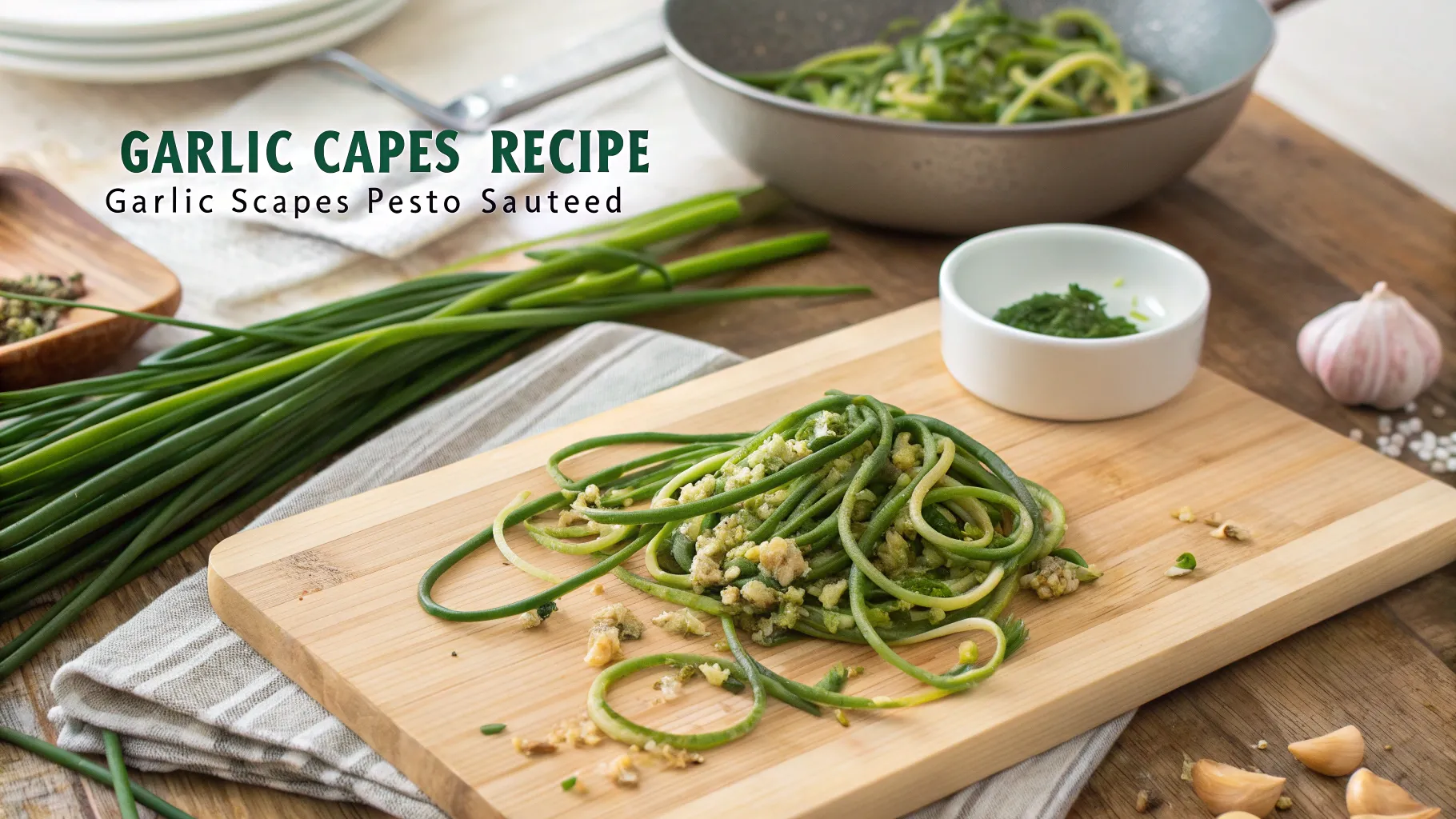 Fresh Garlic Scapes Recipe with Simple Ingredients
