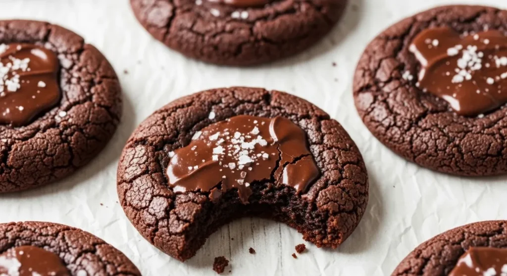 Fudgy Chewy Brookies with Chocolate Chips in a Square Pan
