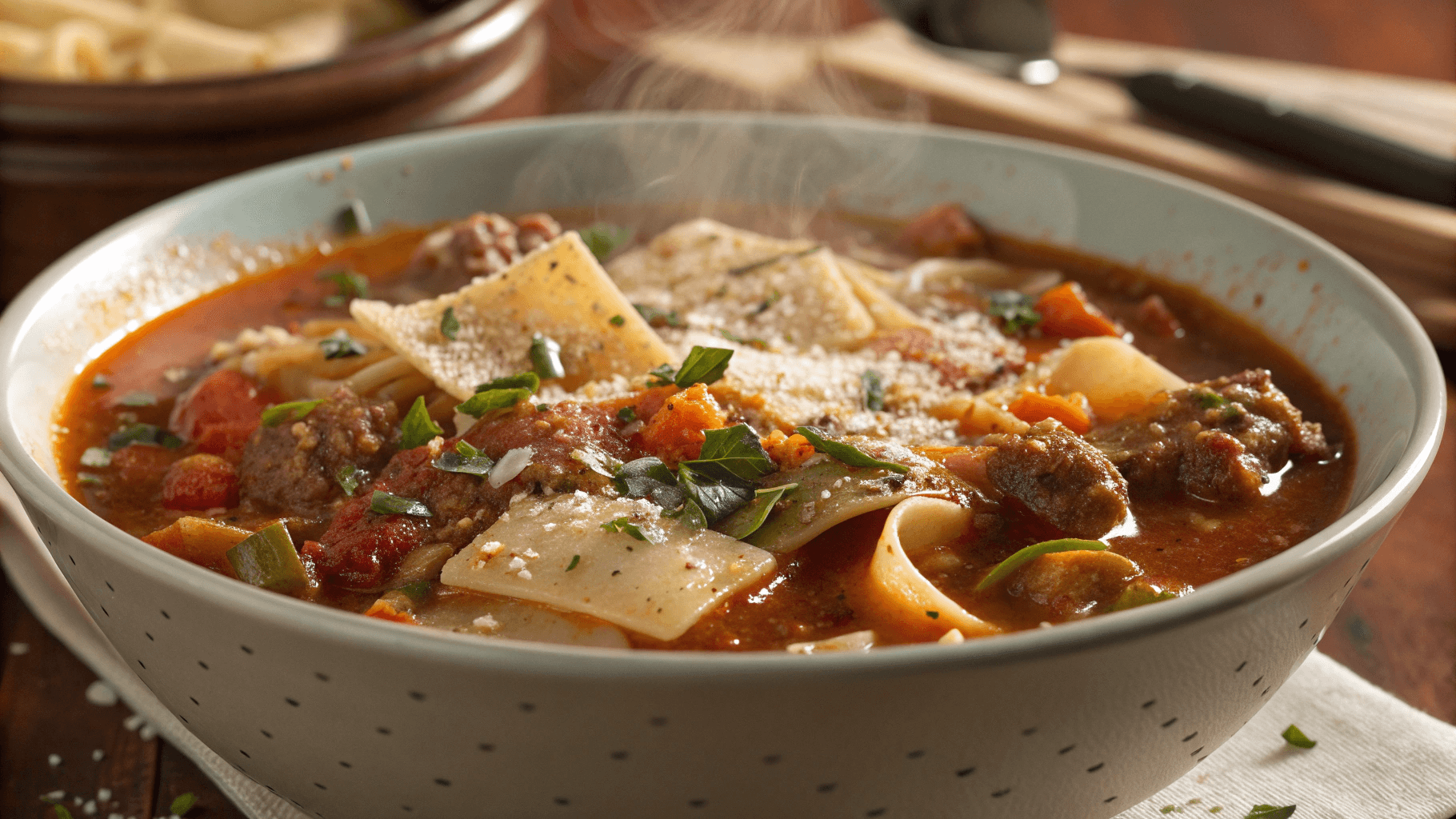 Mouthwatering One Pot Lasagna Soup – Easy, Cheesy & Comforting Dinner