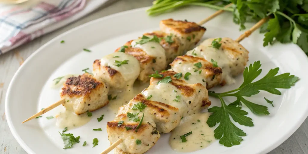 . Quick Ranch Garlic Parmesan Chicken Skewers