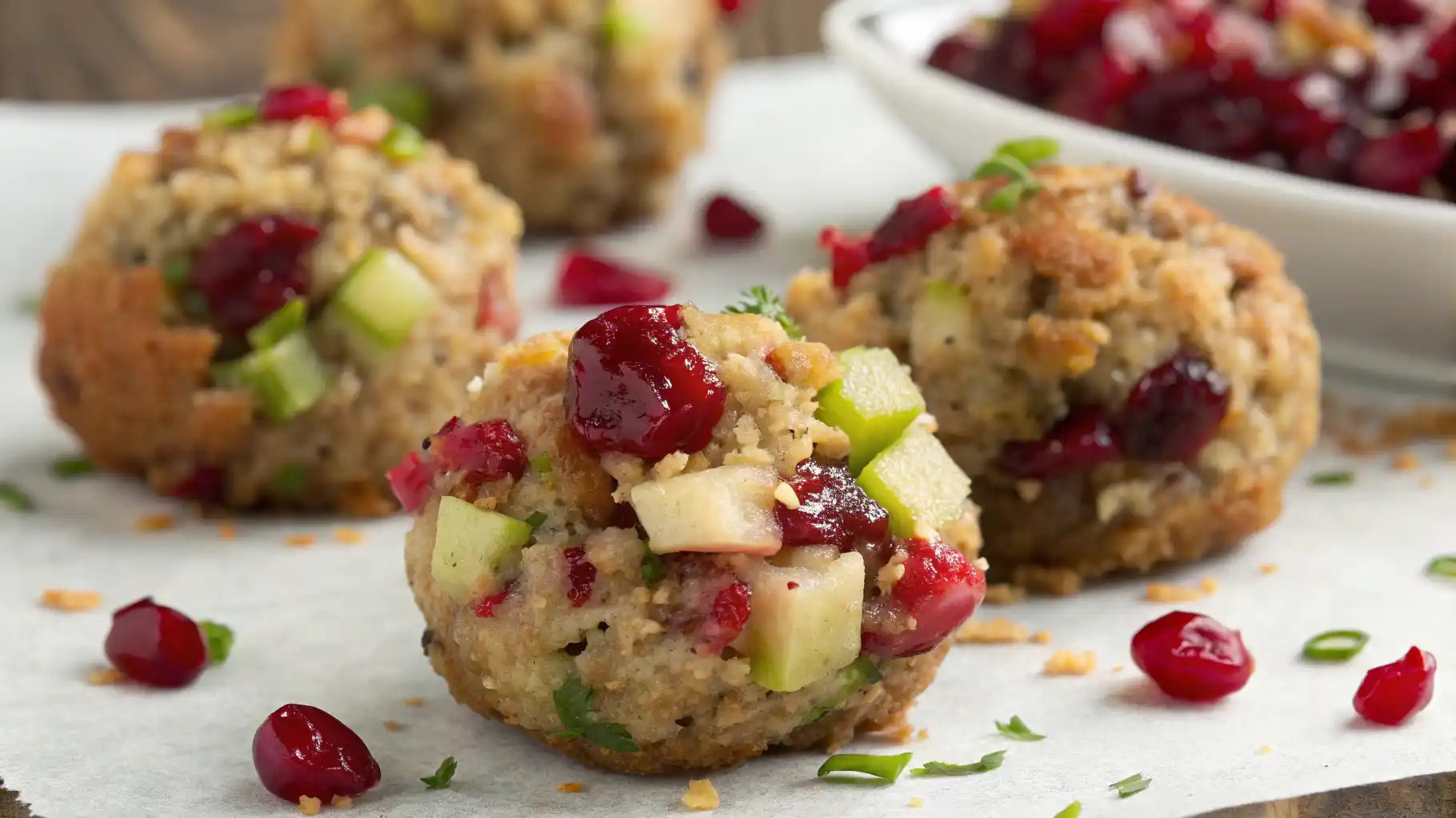 Cranberry Turkey Stuffing Balls