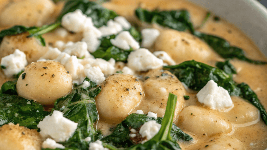 Creamy Gnocchi with Spinach and Feta