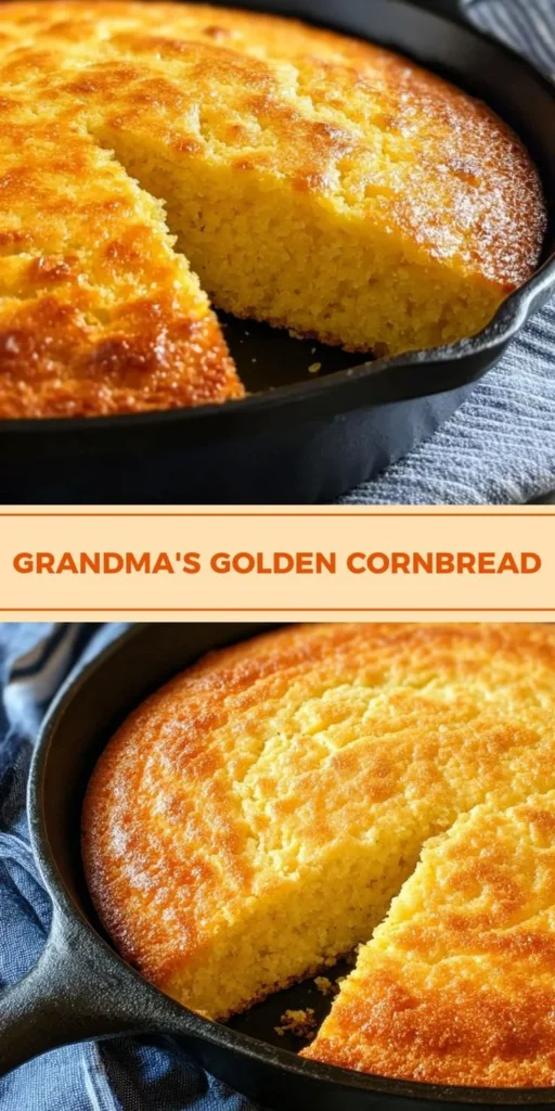A slice of Nana's Famous Cornbread served on a rustic wooden table