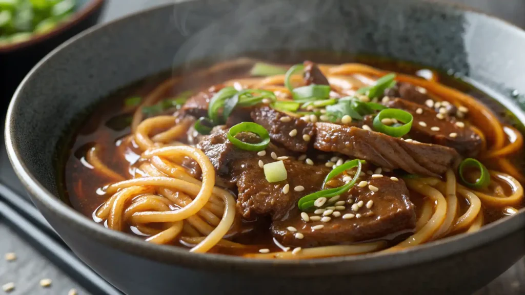 Simple Homemade Sticky Beef Noodles