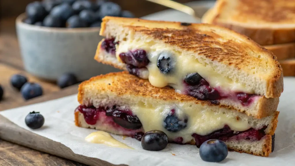Juicy Blueberry Grilled Cheese