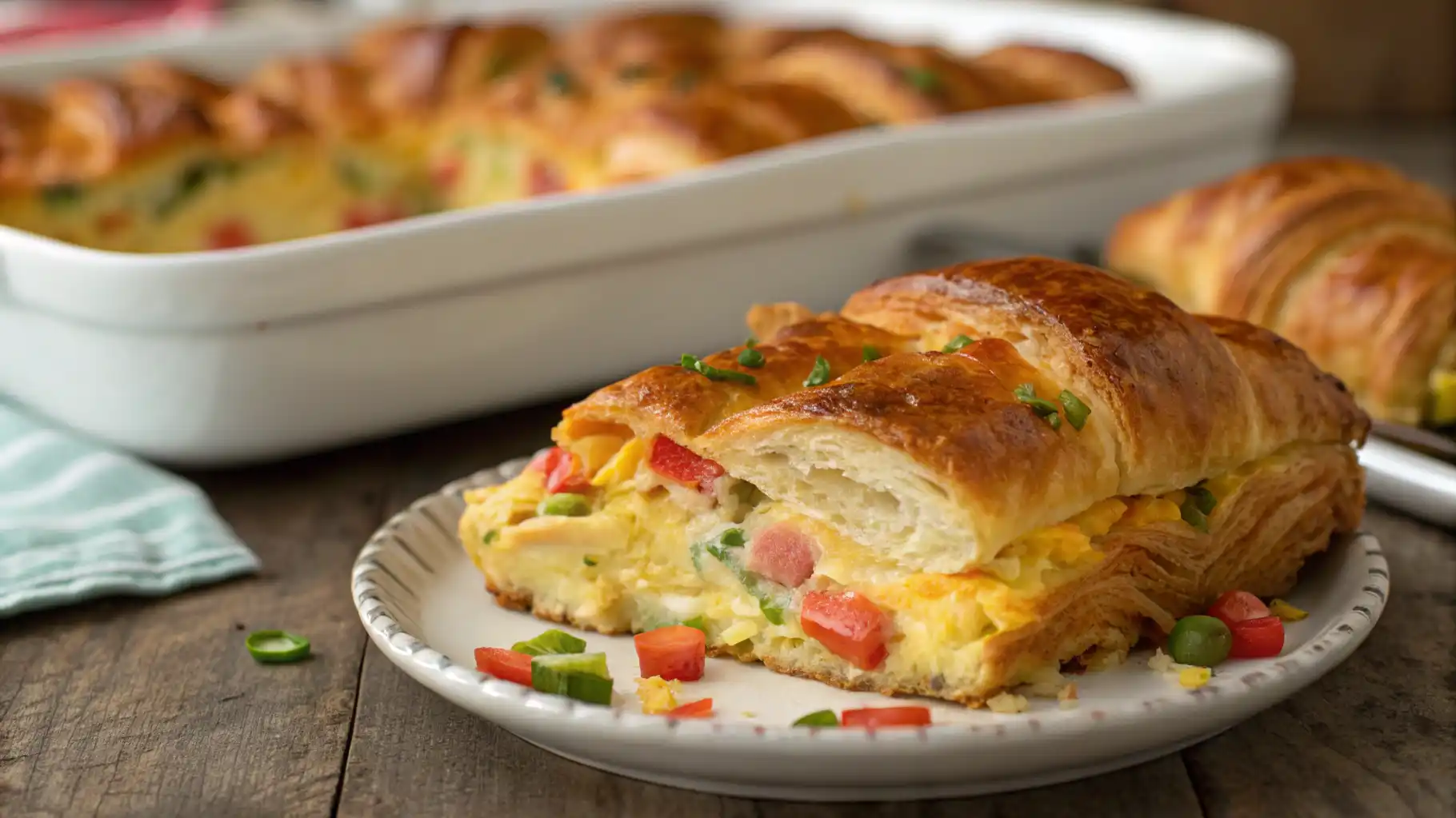 Overnight Croissant Breakfast Casserole