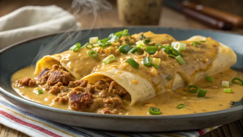 Southern Breakfast Enchiladas with Sausage Gravy
