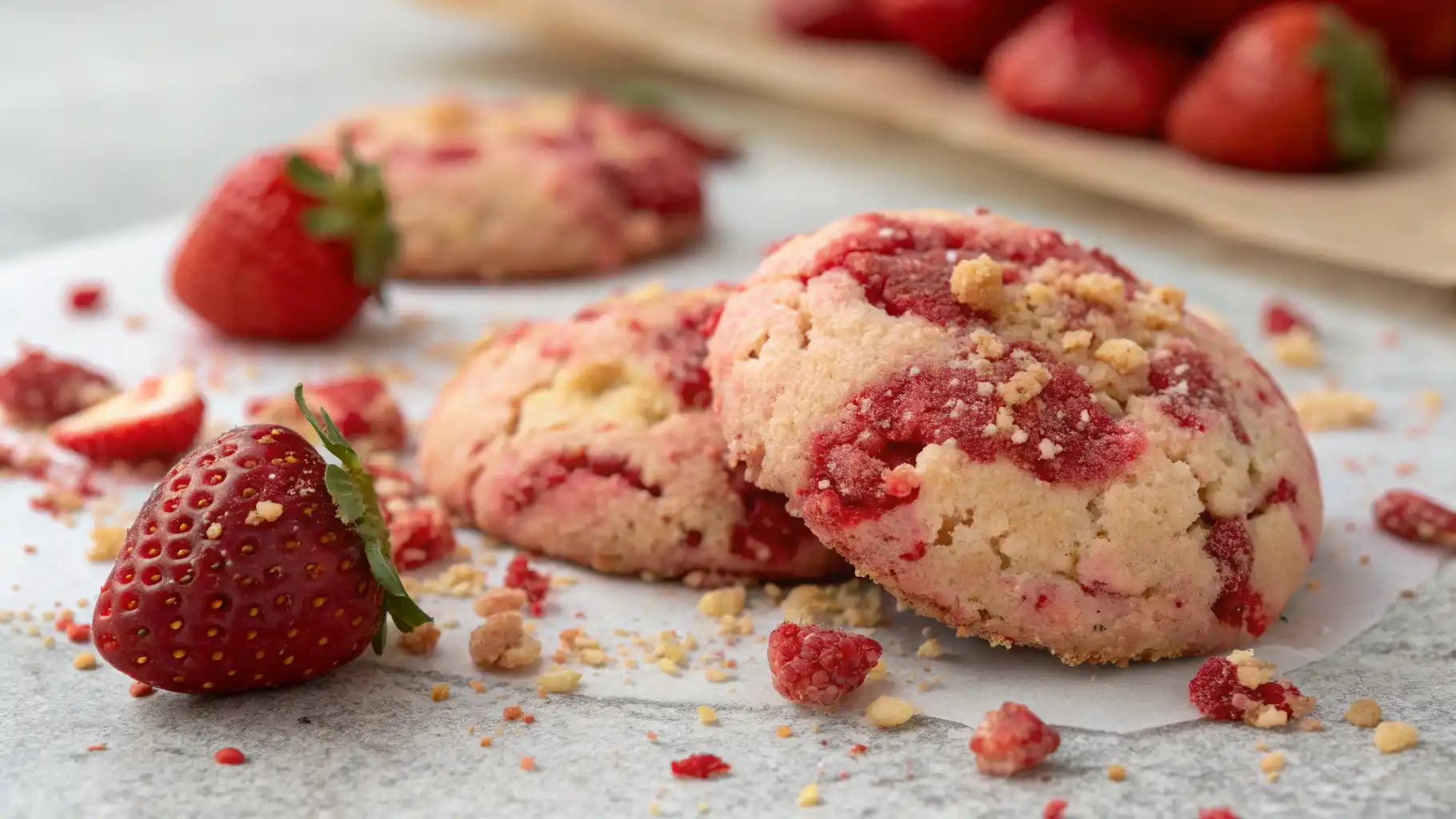 Strawberry Crunch Cookies