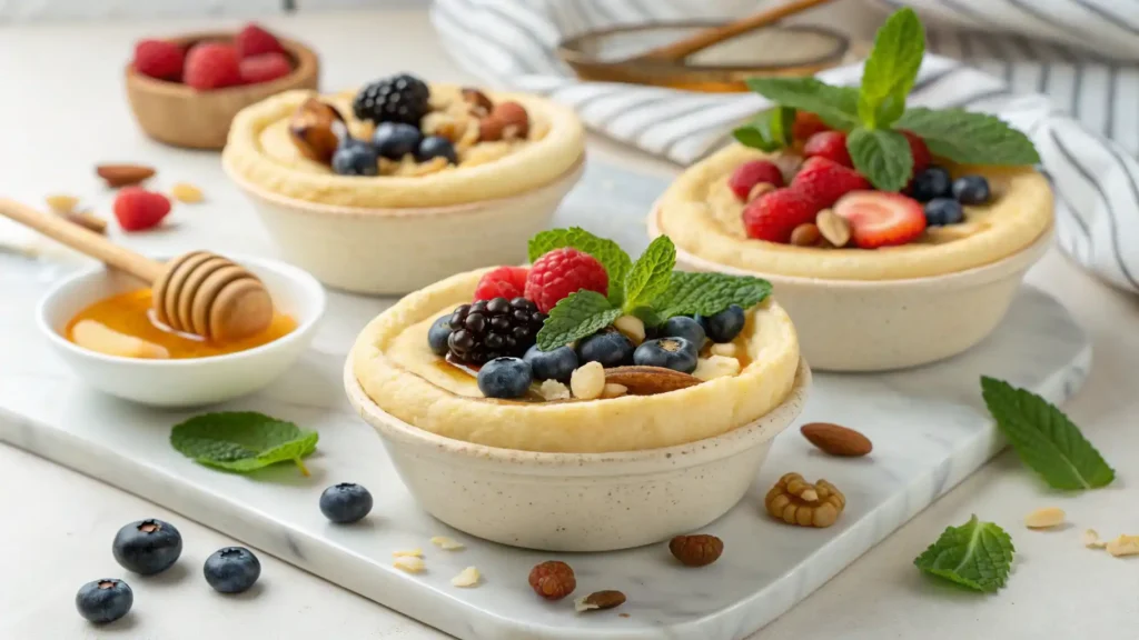 Single Serving Fluffy Baked Protein Pancake Bowls