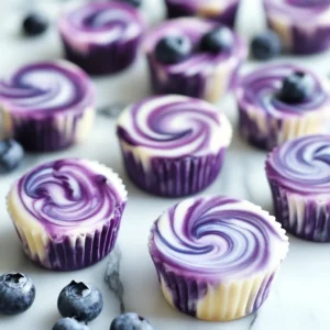 Delicious blueberry swirl yogurt bites for a healthy snack option