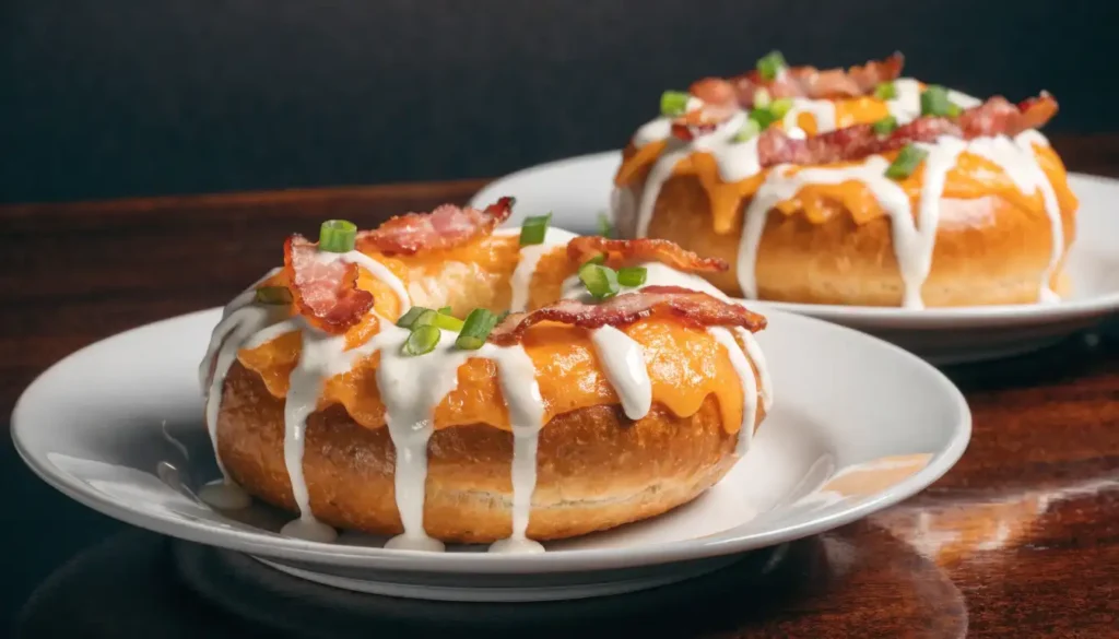 Creamy Bacon Cheddar Bagels