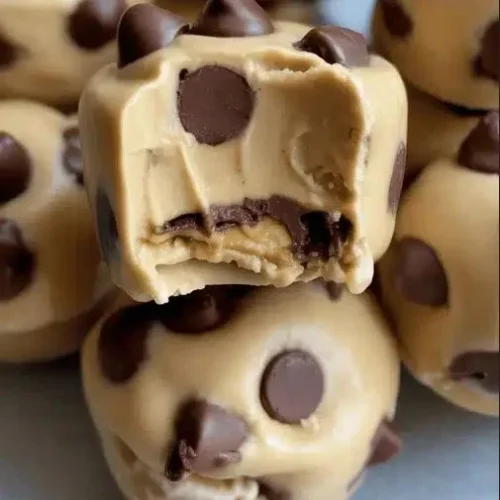 Frozen Greek Yogurt Peanut Butter Bites served in a bowl