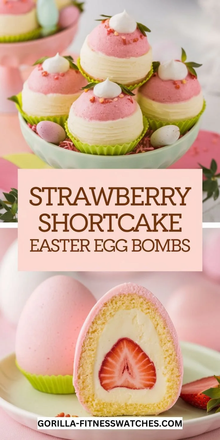 Strawberry Shortcake Easter Egg Bombs decorated for a spring celebration