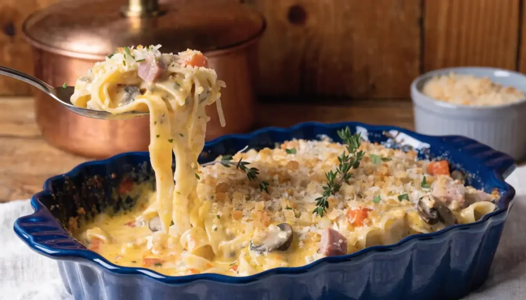 Comforting Leftover Ham Noodle Casserole