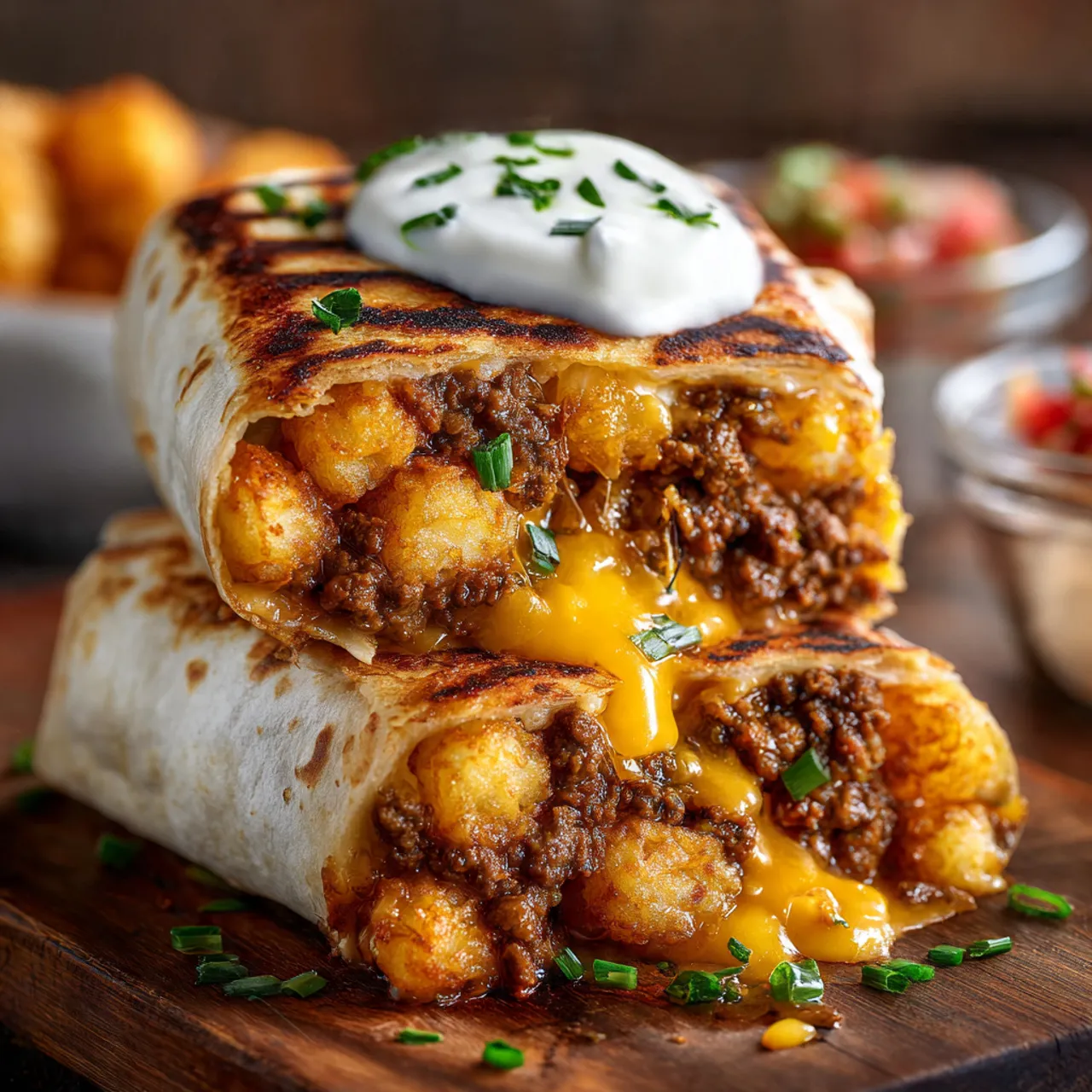 Cheesy Potato Burritos