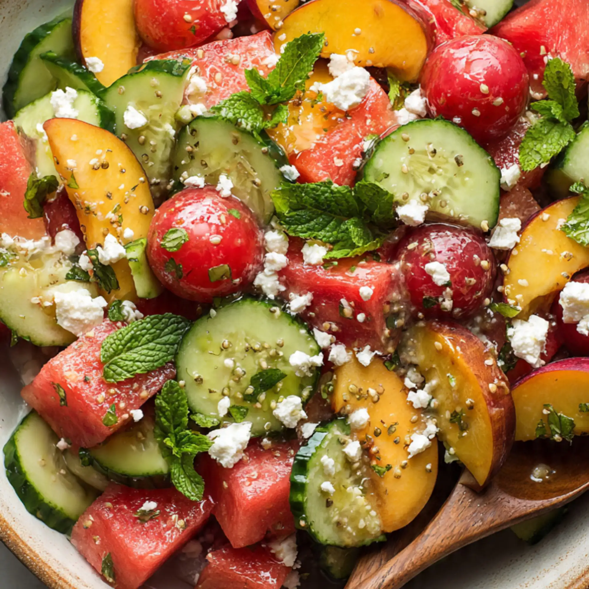 Summer Peach and Watermelon Salad
