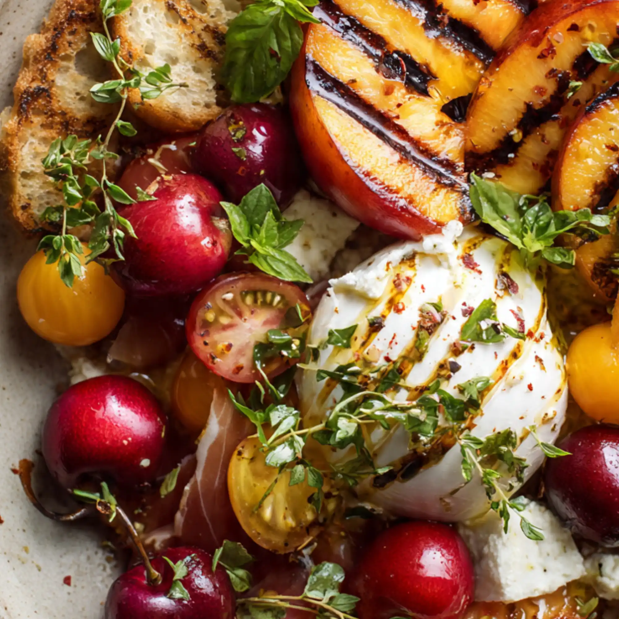 Nectarine Burrata Salad