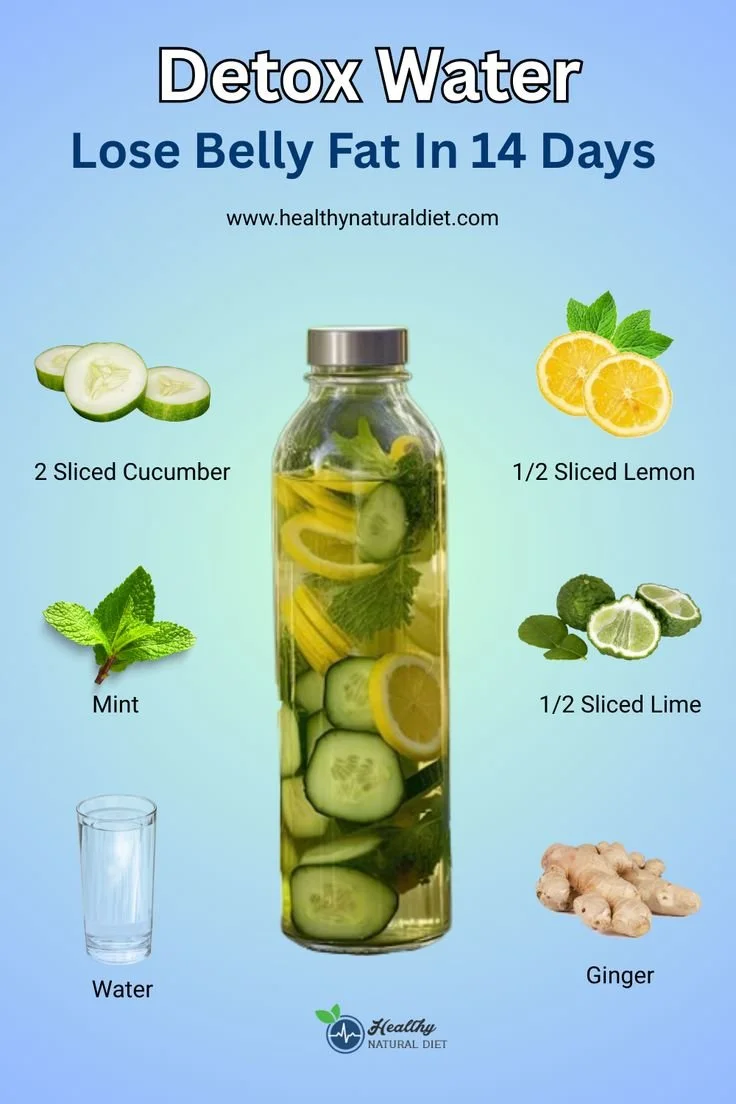 Refreshing detox water infused with fruits and herbs for hydration